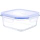 Kinetic Go Green Glassworks Elements Series 17-Ounce Square Food Storage Container with Vented Lid ,Clear