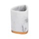 Maison Sucasa Tumbler for Bathroom, Countertop, Bathroom Accessory, Makeup Brush Holder, Pen Cup, Marble Design, Resin, White